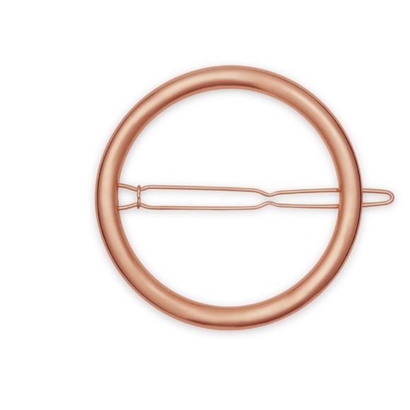 Rose Gold Circle Hair Clip Set - Picture 5 of 7